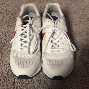 Nike air pegasus white/off white/red/gold